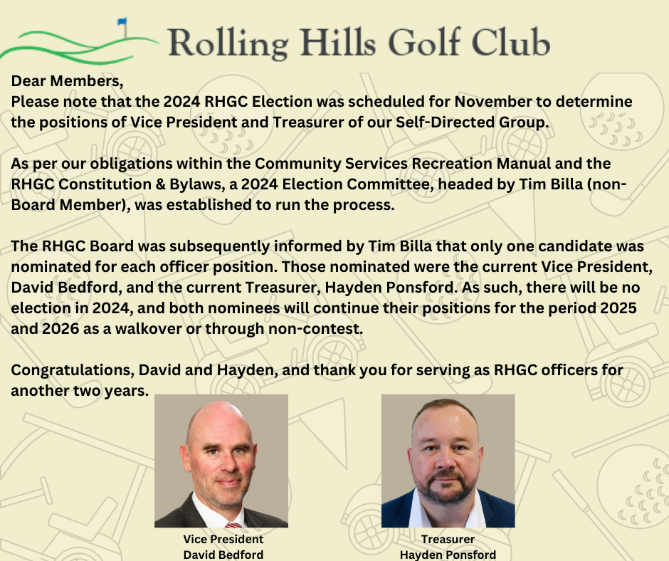 2024 RHGC Election Results