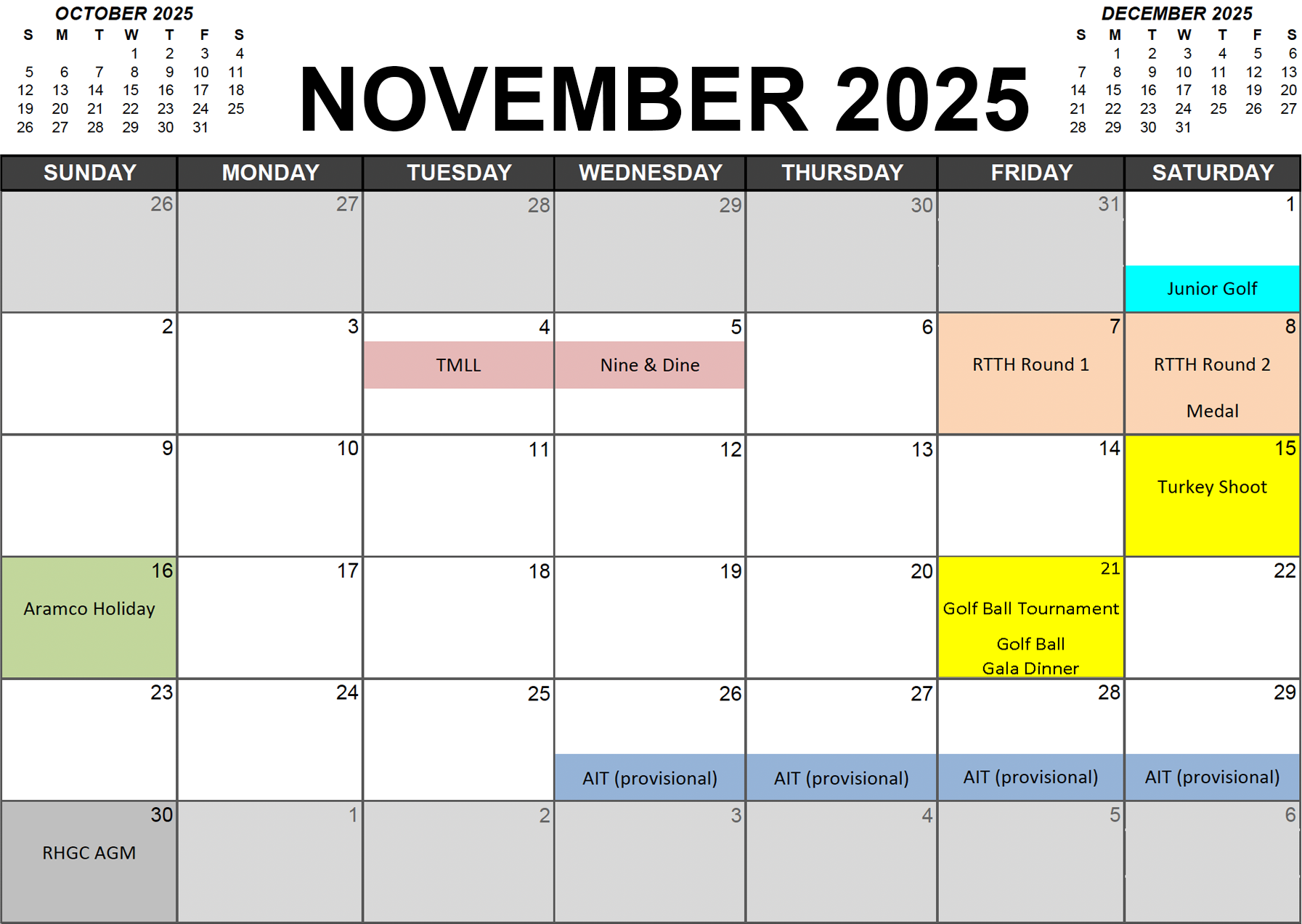 November 2025 Calendar